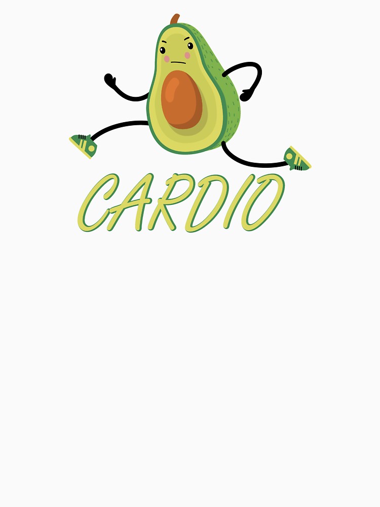 Cardio Avocado funny t-shirt -Avocardio by NEMATOShop