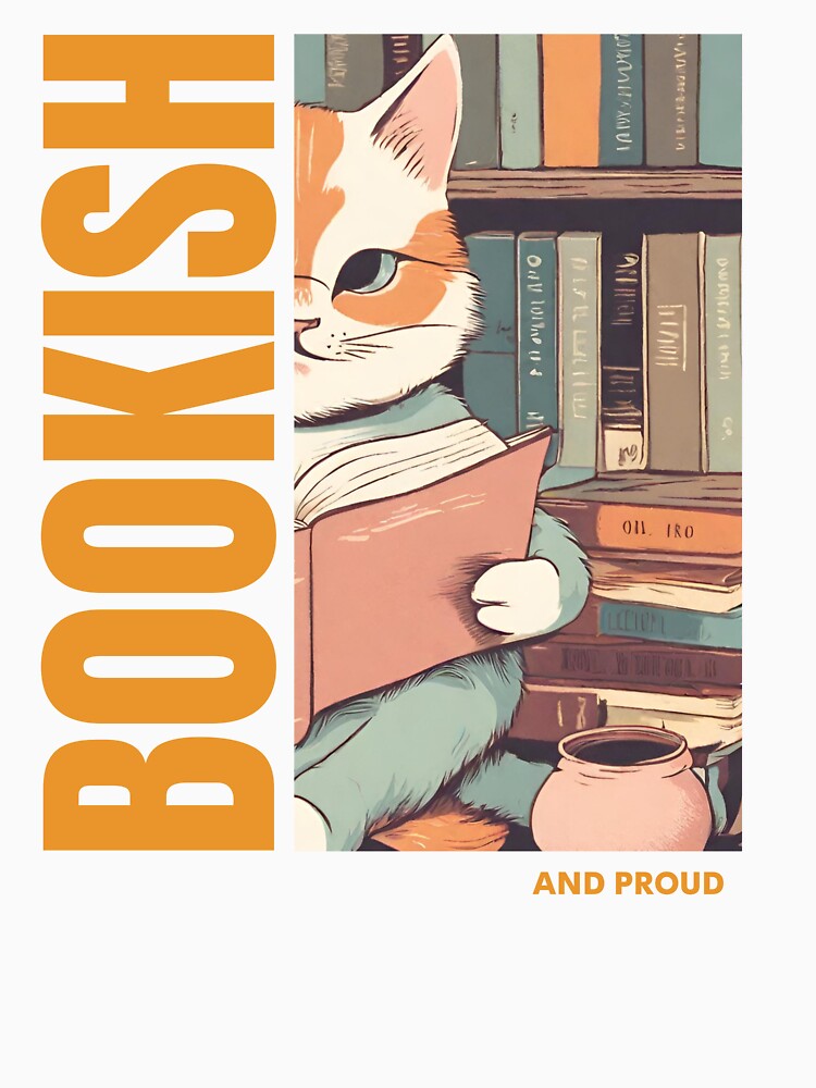 Bookish and proud cute cartoon funny cat by SoulfulT