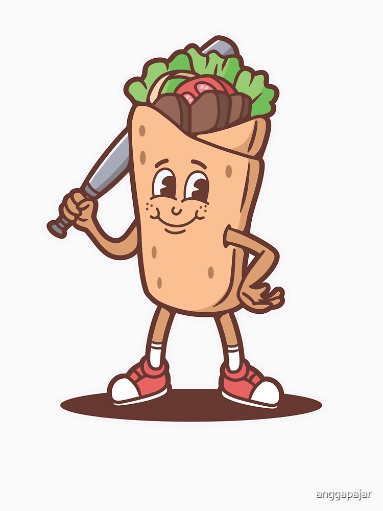 kebab mascot baseball by anggapajar