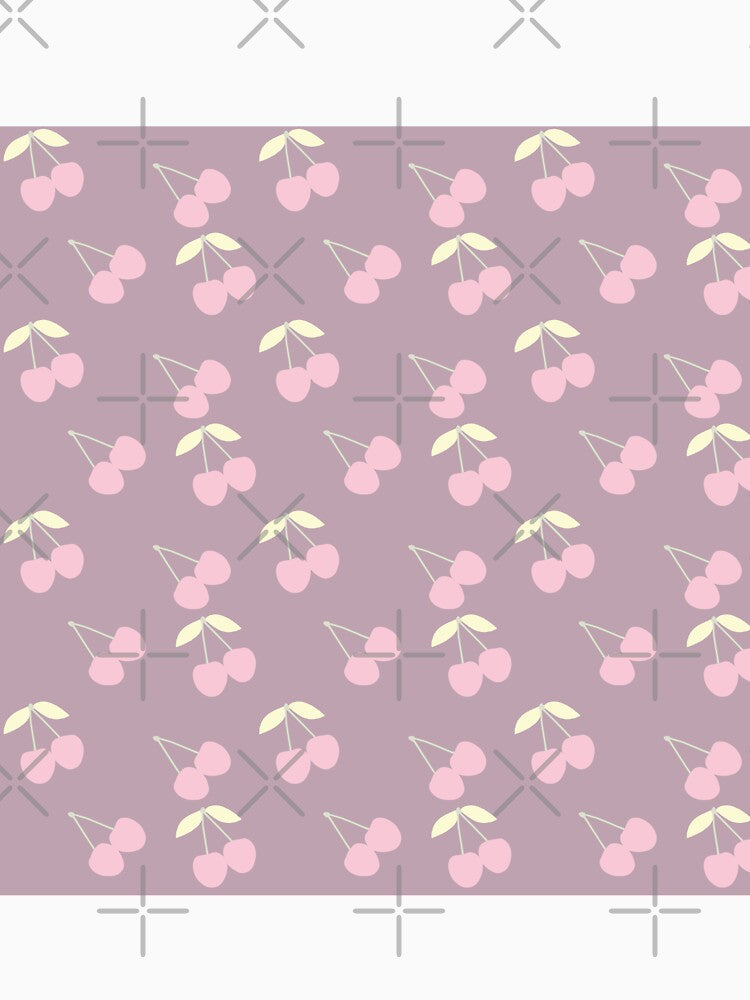 Retro Cherry Pattern _ Light Elegant Mauve by Mimi Huang