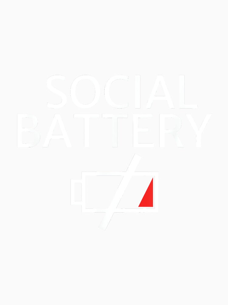 My social battery is low T-shirt for an introvert by JohnVBurks