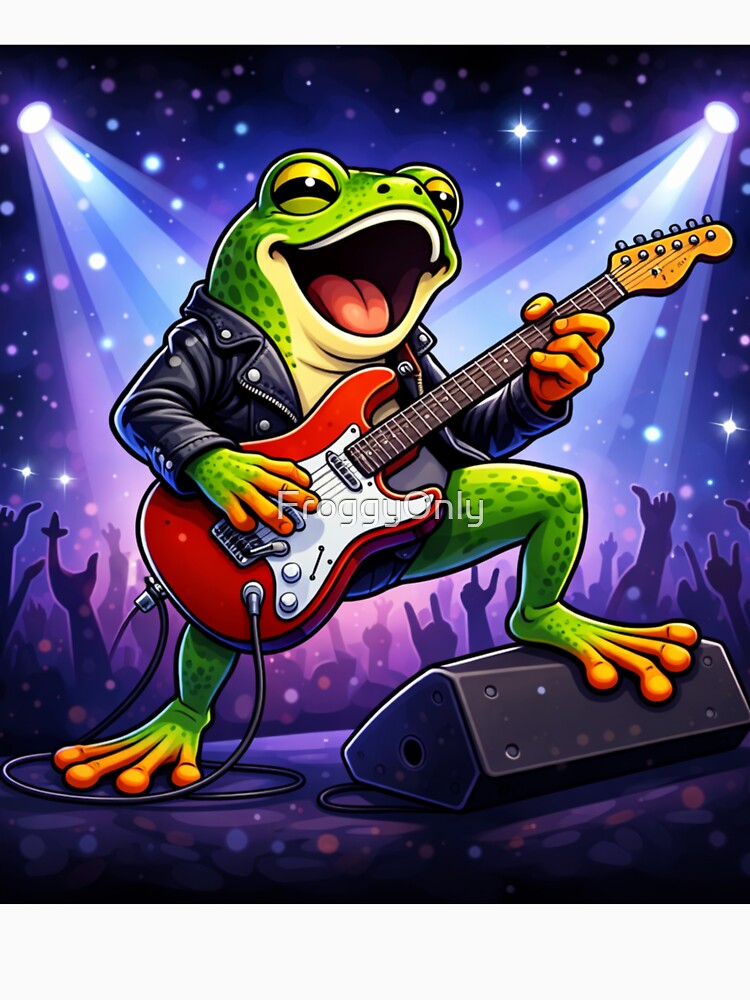 Rockstar frog on stage by FroggyOnly