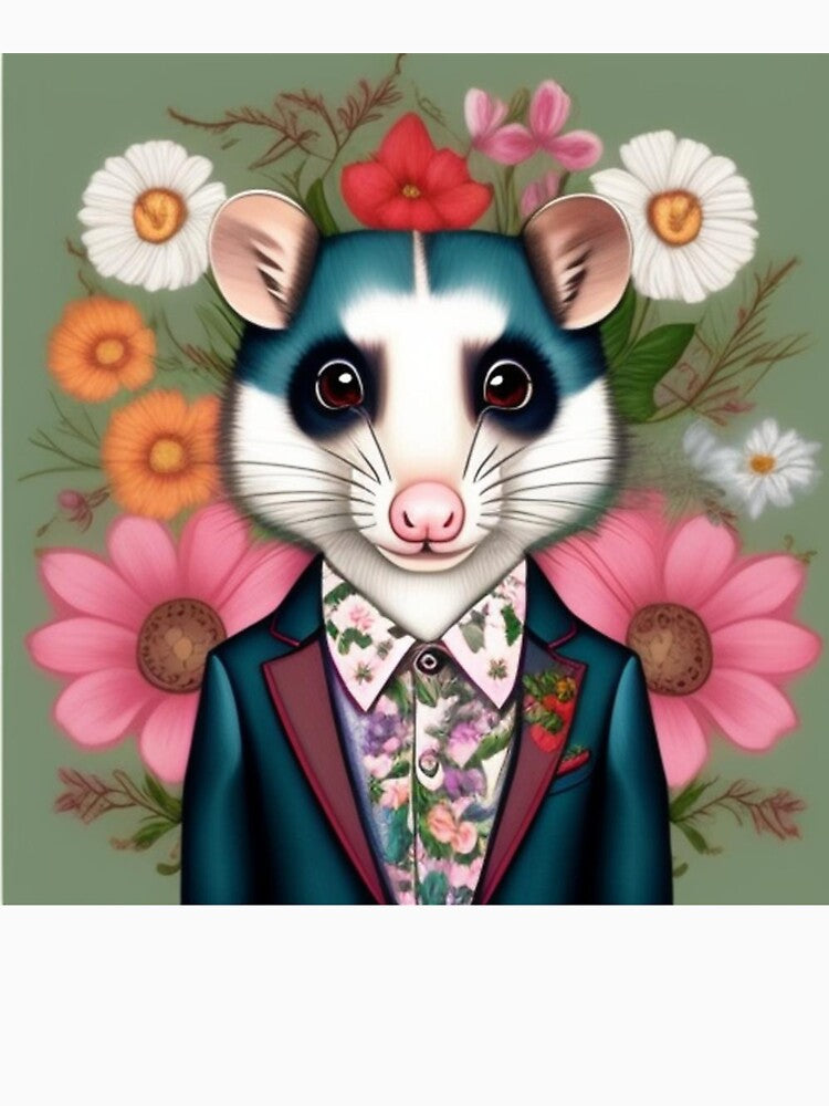 Opossum floral by Roxburylane