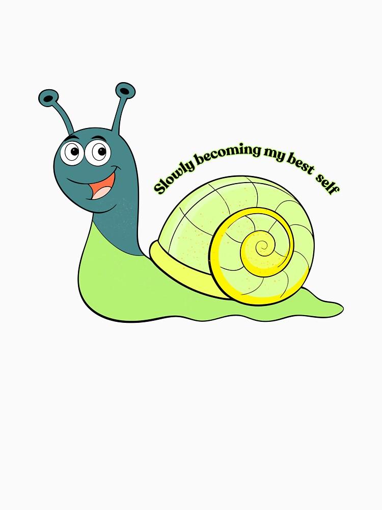 Growing at My Own Pace Cute Snail Sticker | Kawaii Motivational Aesthetic Art by Pandey14
