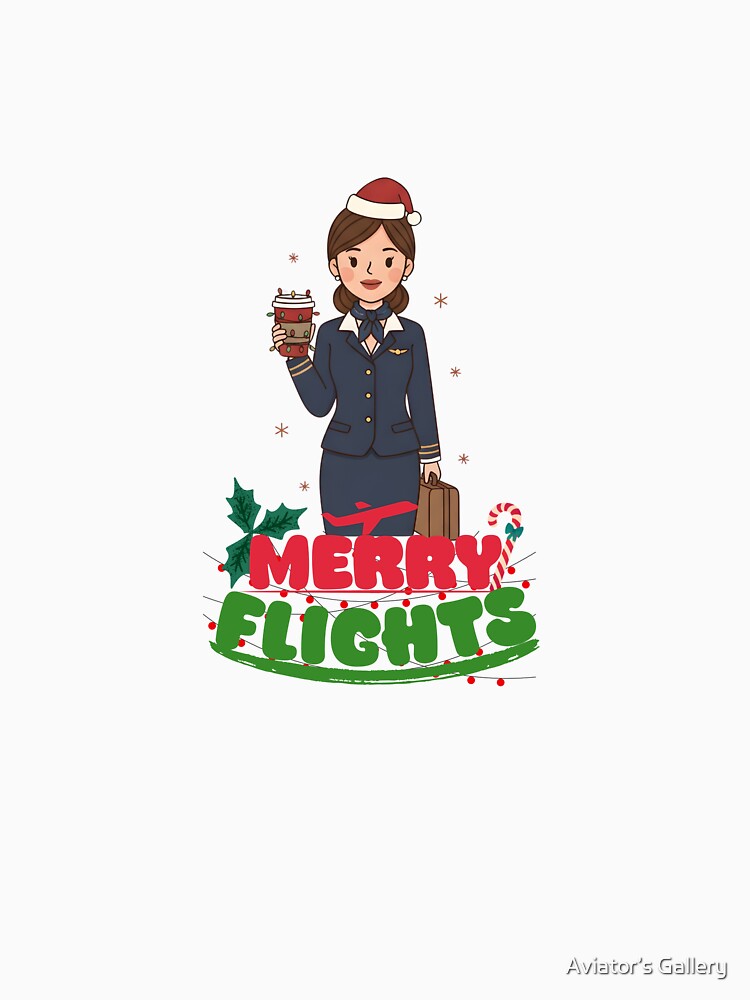 Merry Flights • Festive Cabin Crew Christmas Design by Aviator’s Gallery