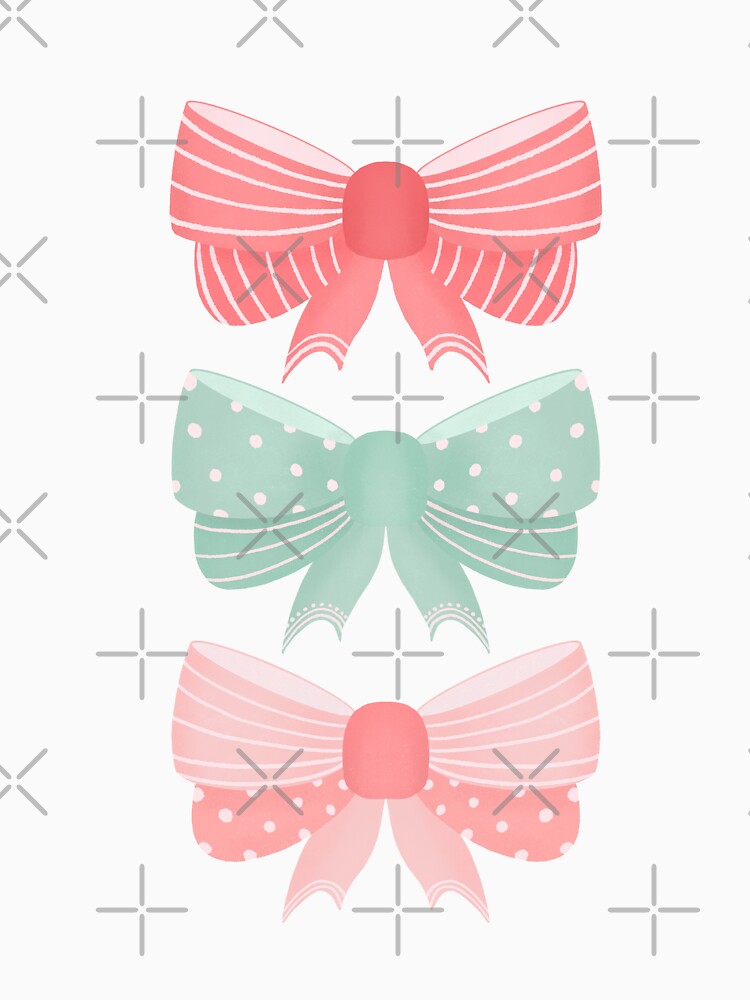 Mint and pink coquette bows by Home Cyn Home