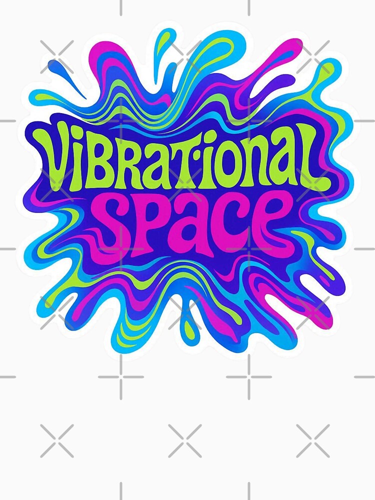 Vibrational Space Psychedelic Sticker – Colorful Trippy Rave Graphic by |TRSSHOP|