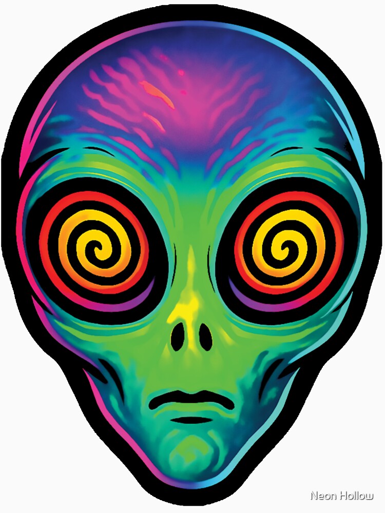 Psychedelic Alien Vision | 90s Rave Aesthetic | Trippy Extraterrestrial Art by Neon Hollow