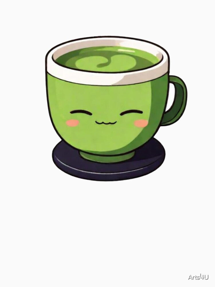 CUTE MATCHA CUP STICKER HAPPY SMILING DELICIOUS MATCHA TEA by Arts4U