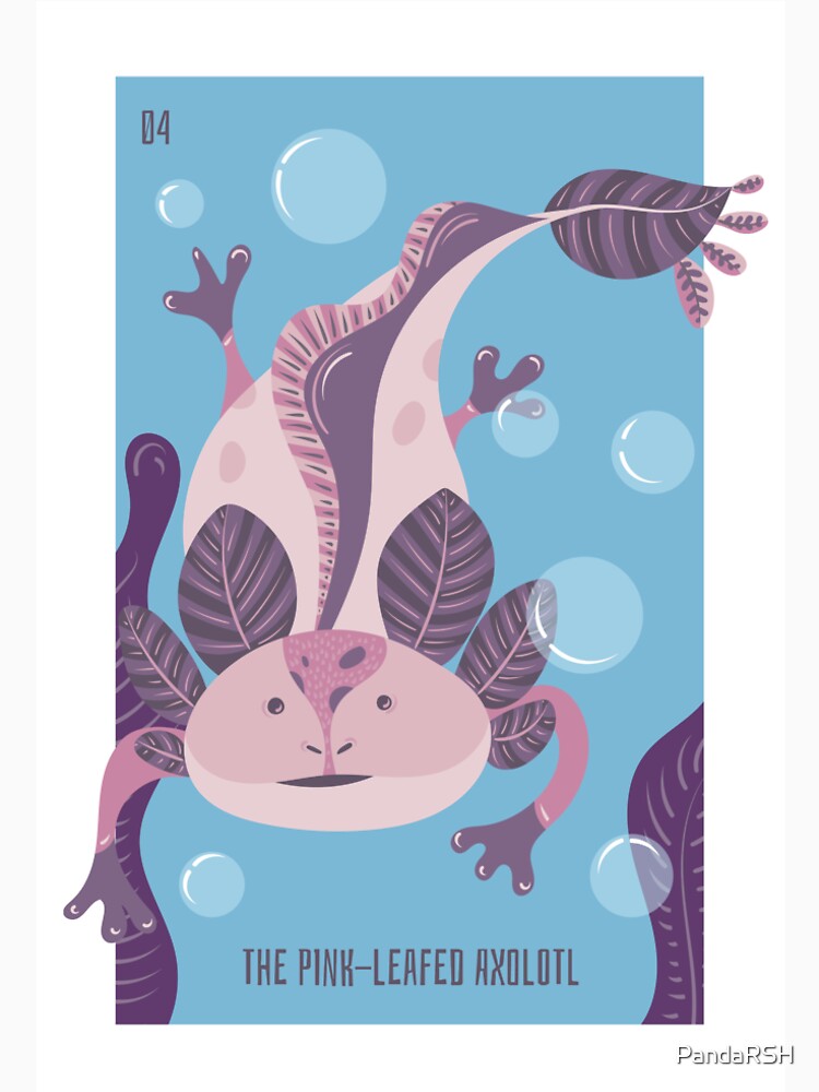 The pink-leafed axolotl by PandaRSH