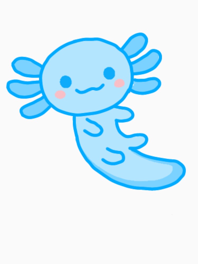 Cute pastel blue axolotl by ruelia