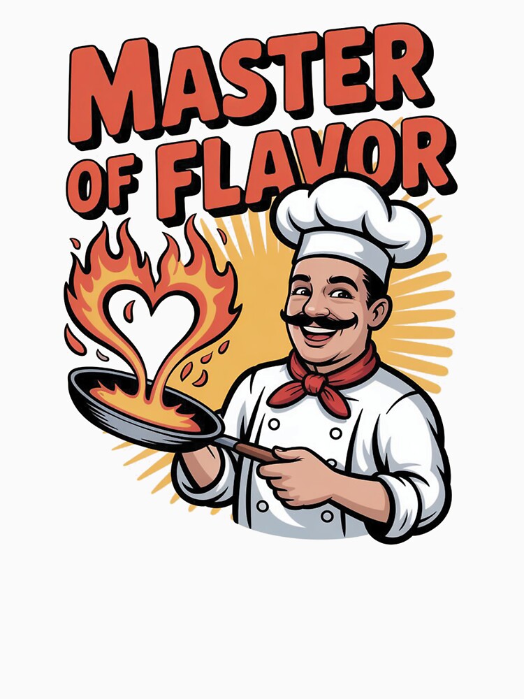 Master of Flavor – Funny Chef Cooking Design for Food Lovers & Grill Masters by Hassan el kaabout