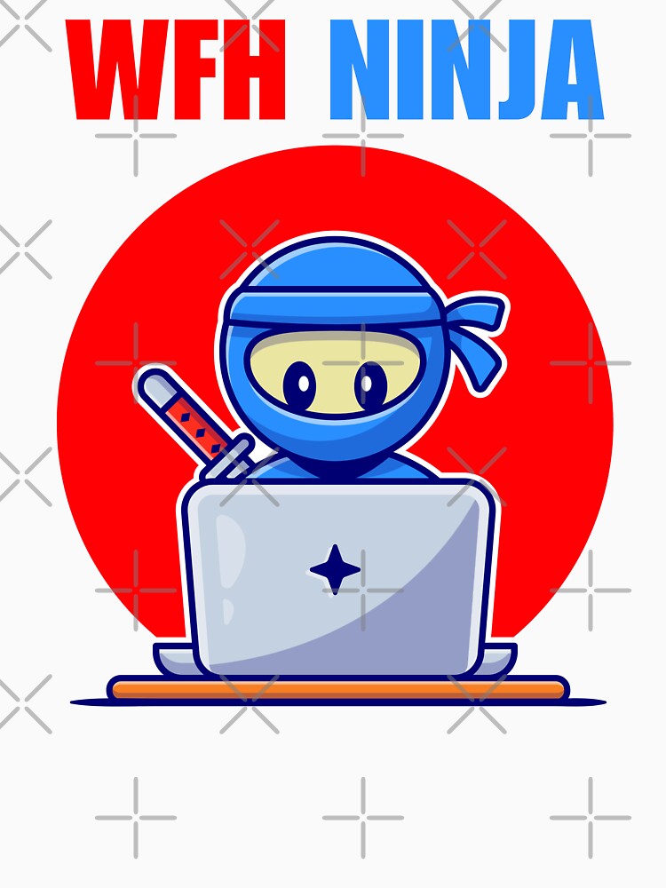 WFH Ninja, funny freelancer, work from home saying or quote, online remote work by NBSStore
