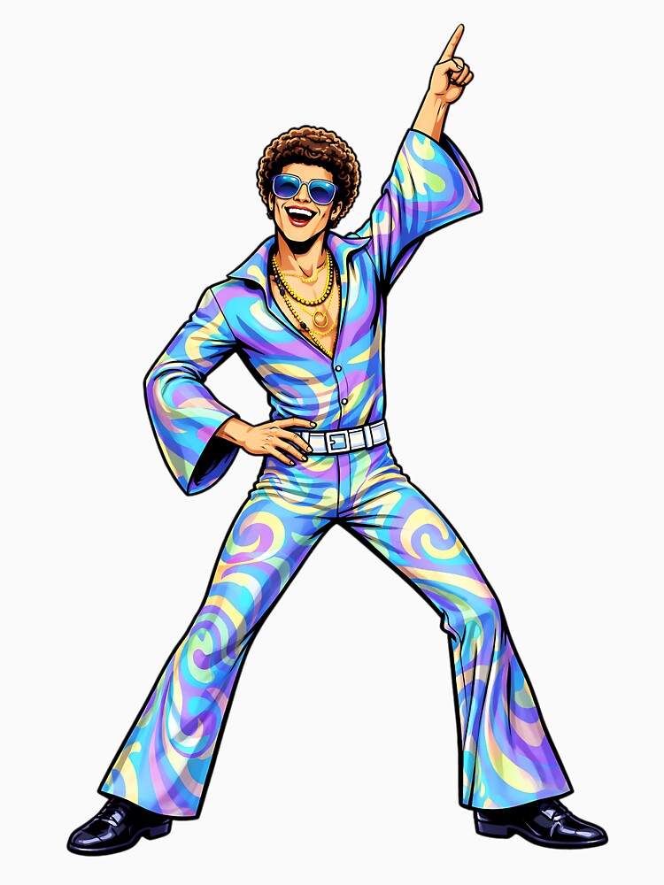 Retro Disco Dancer – 70s Psychedelic Funk Music Art by Digital Culture Studio