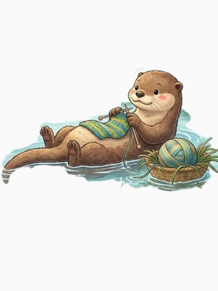 Cute Otter Knitting Crochet Yarn by Pure Art