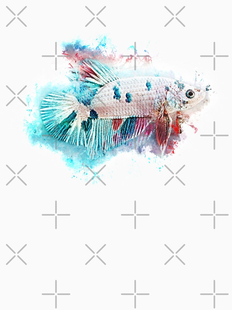 Fighting Fish Fancy Dragon Halfmoon Poster - Betta splendens by AquariumLutter
