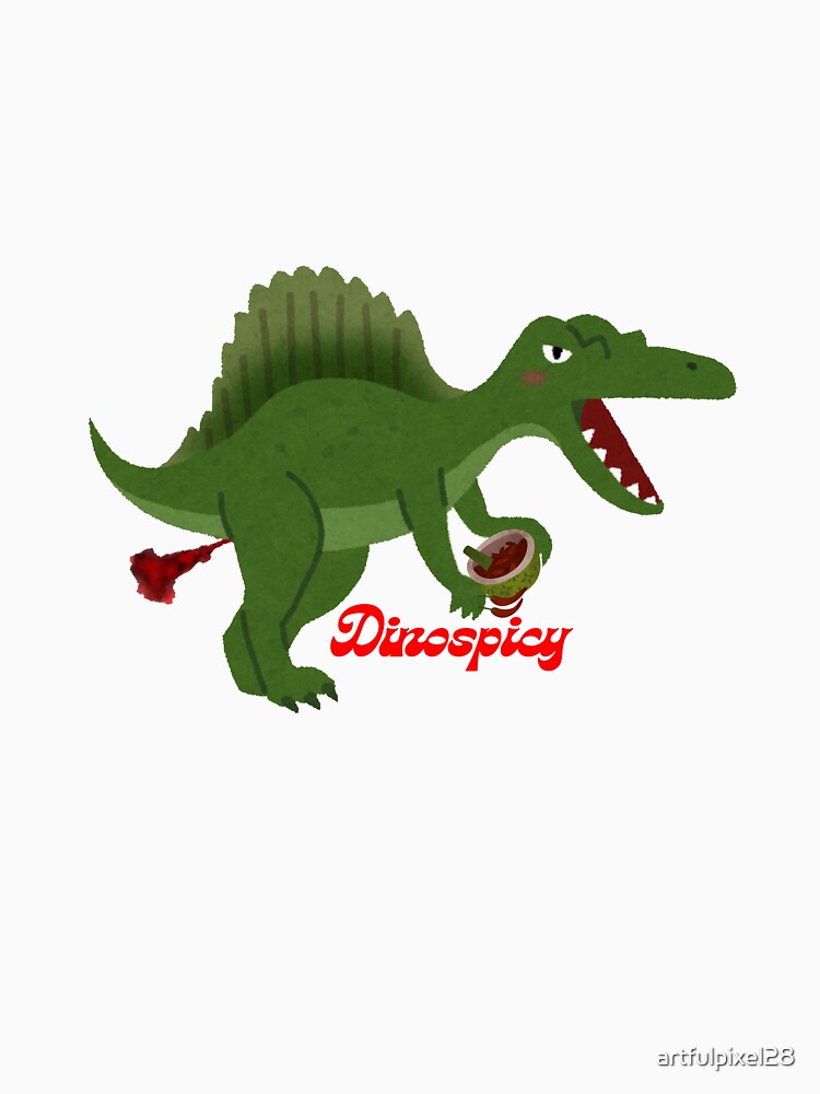 Dinospicy – Funny Spicy Dinosaur Illustration by Design by Anthony