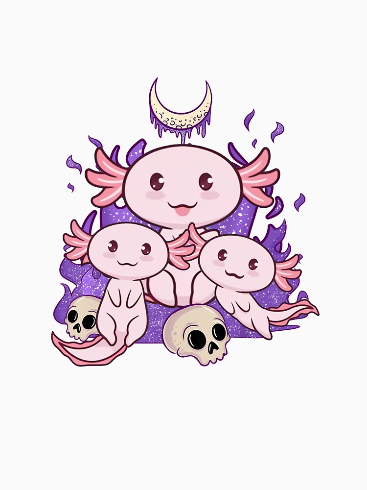 Cute Three Axolotl Anime Kawaii Pastel Goth Japaneses Clothes by MckinneAshanti