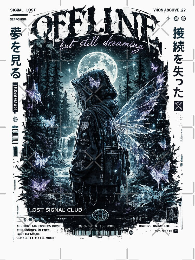 Offline But Still Dreaming – Dark Anime Forest Fairy | Sad Aesthetic Lost Signal Club by MartBook