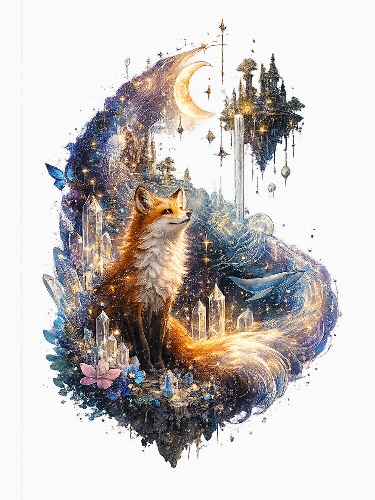 Mystical Fox Among Crystal Dreams by AstralAG
