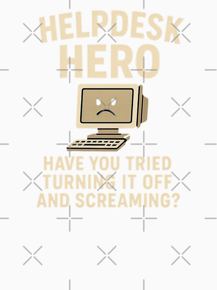 Helpdesk Hero - Funny IT Support Retro Style by Work Life Tees