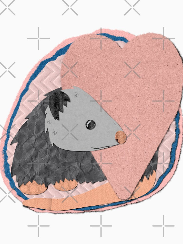 Paper Craft Valentine's Opossum by BlackSquirrelCC
