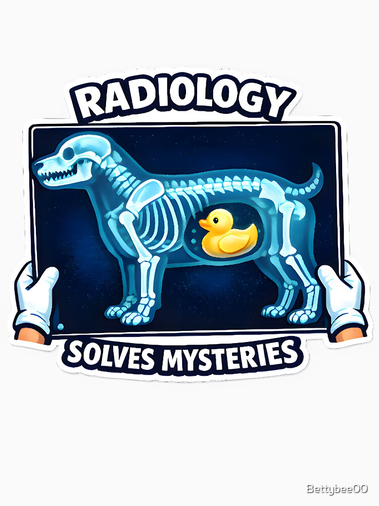 Radiology Solves Mysteries – Funny Veterinary X-Ray Dog Design by Bettybee00