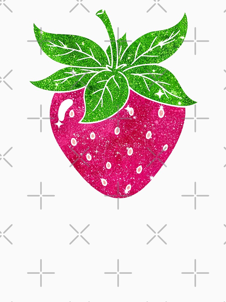Retro Pink Strawberry Drawing by Claustronautas