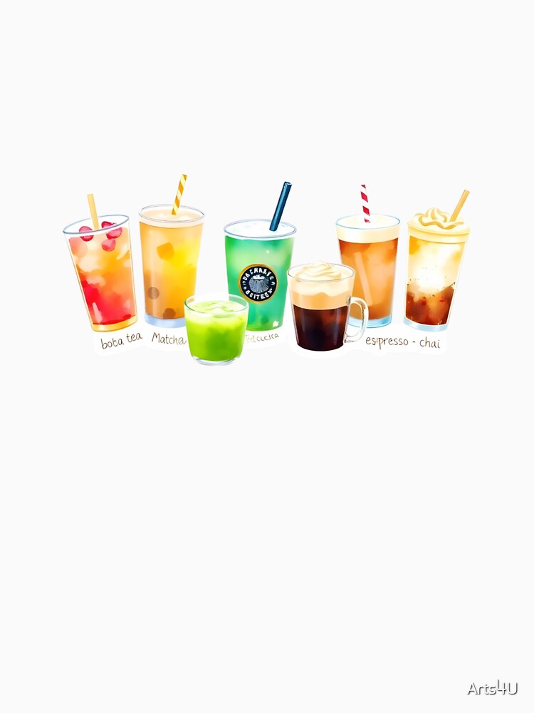 DRINKS #1 BOBA, MATCHA, COFFEE, CHAI ESPRESSO DRINK LOVERS by Arts4U
