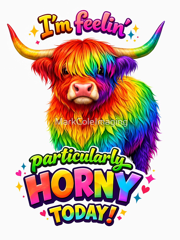 Rainbow Highland Cattle by MarkColeImaging