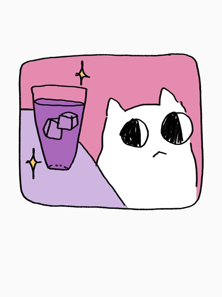 White Cat Ube Milk Tea by capras