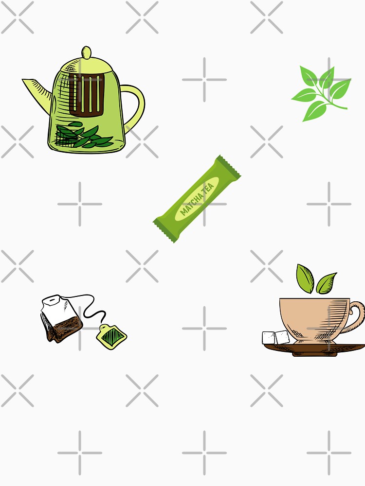 green tea sticker pack by AGDesignstore