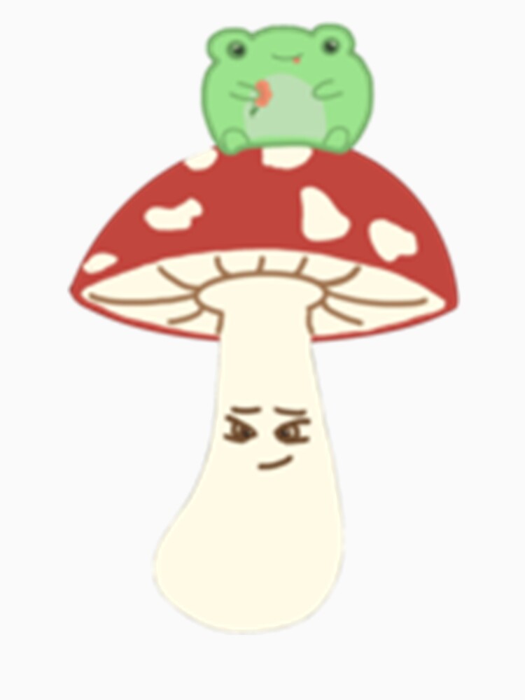 cute frog on mushroom by GatheringPlace