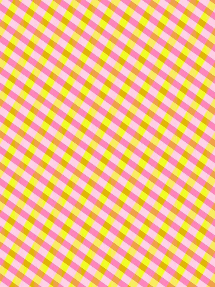 Vintage Pink Lemonade Plaid Pattern by OpalEllery