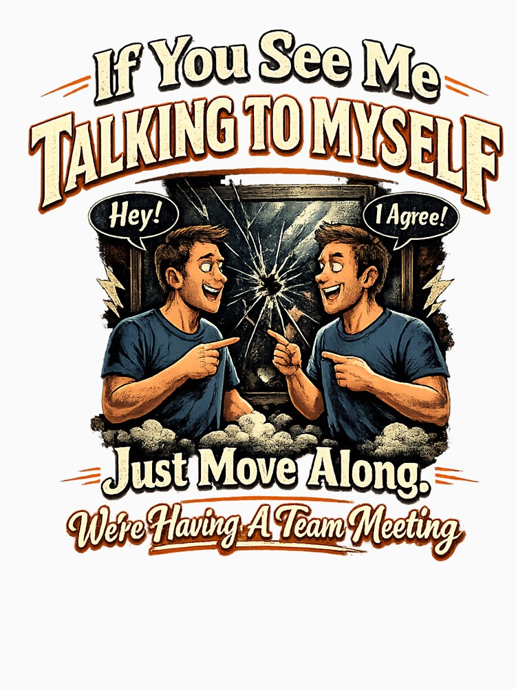 Funny ADHD Quote – Talking To Myself Neurodivergent Humor Design by Ladys-Gents