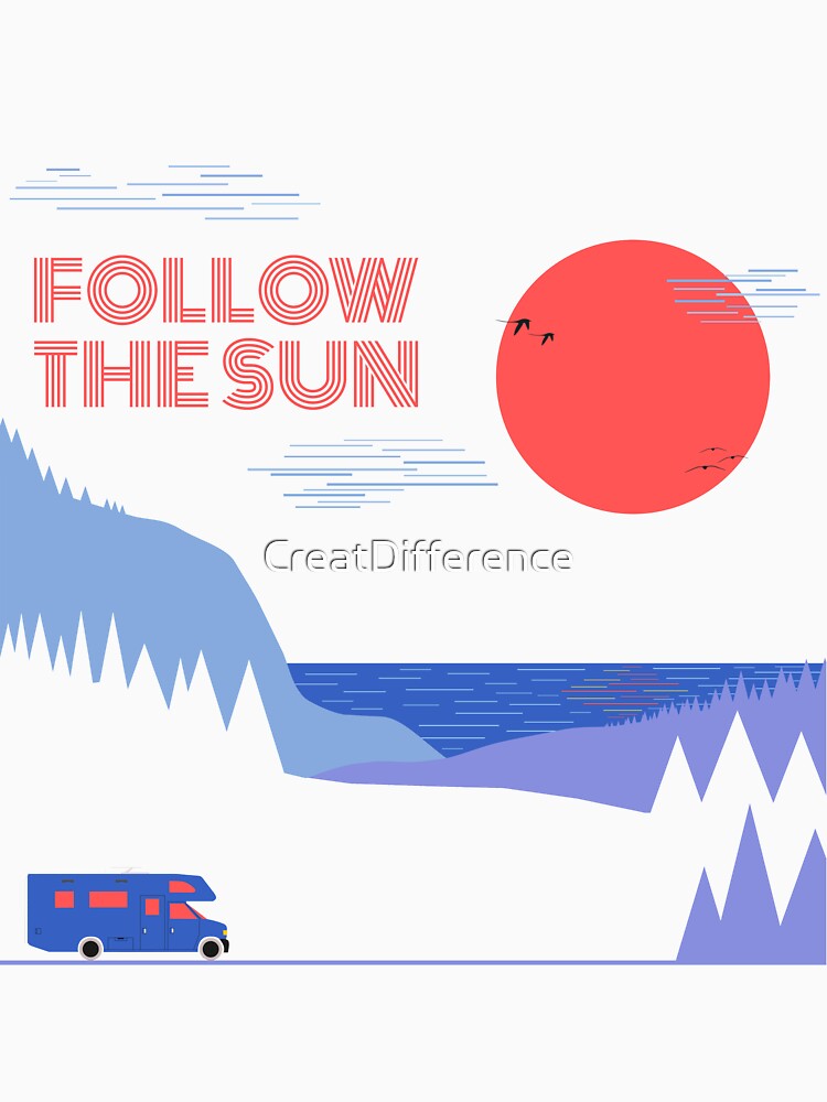 Sun Sunset Adventure Camping Mountains Sea Campervan by CreatDifference