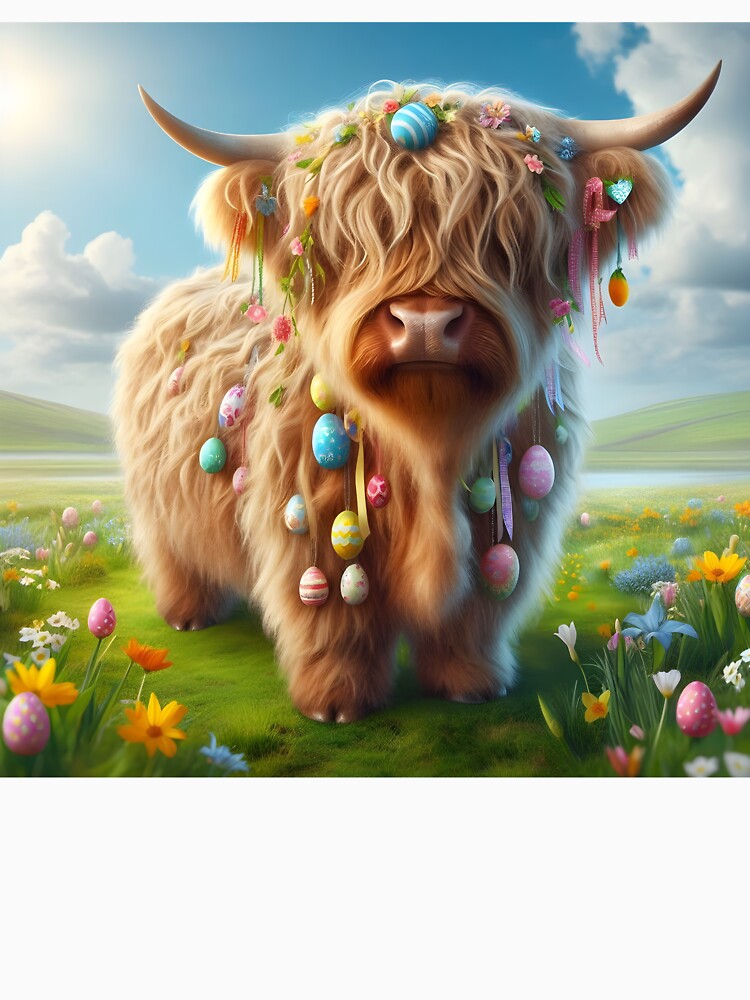Easter Highland Cow by DT creations