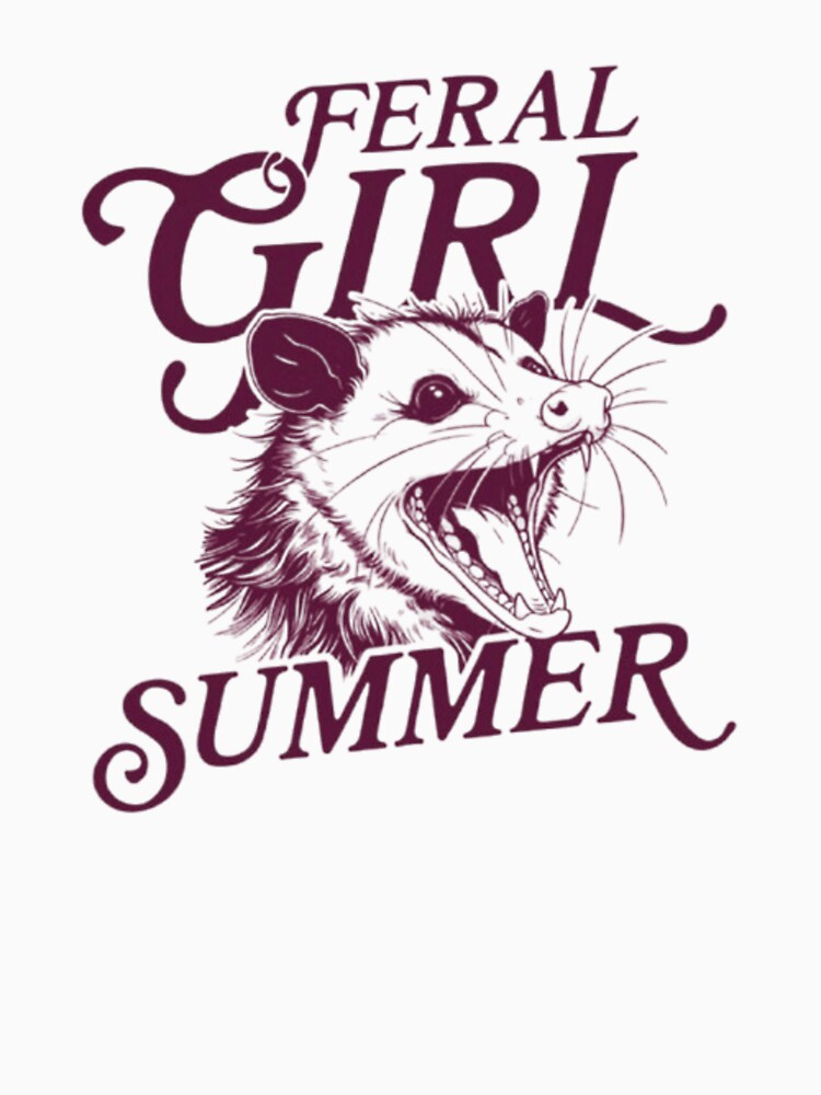 FERAL GIRL SUMMER POSSUM SHIRT by sillyguystore