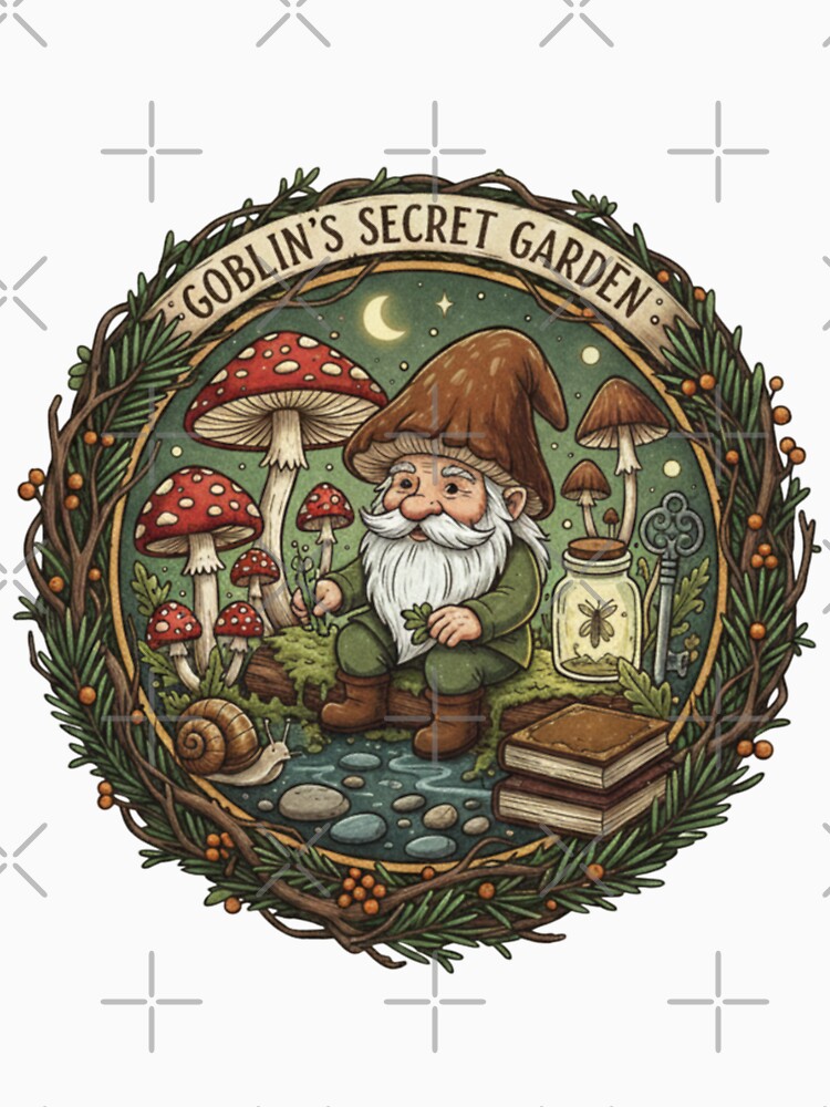 Goblin's Secret Garden Vintage Aesthetic Gnome by MarElfArtelier