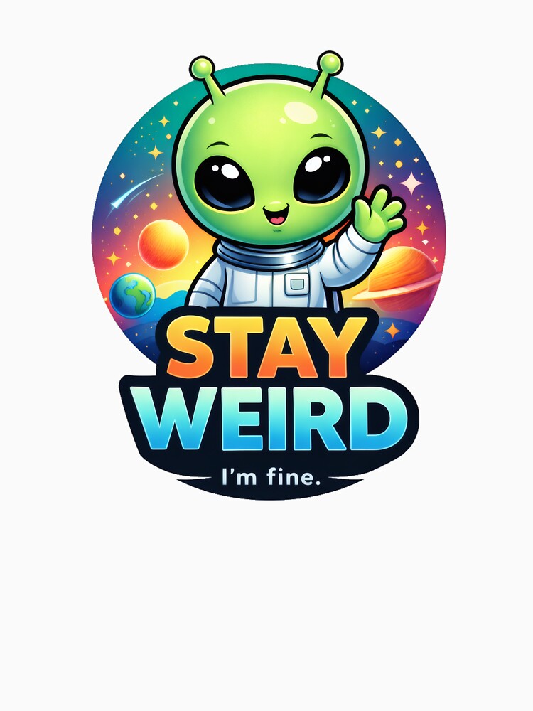 Stay Weird Cute Alien by PrintPandaCo