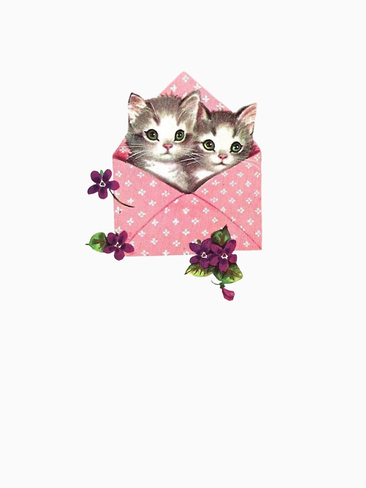 Coquette Vintage Cats in love letter by Pixiedrop