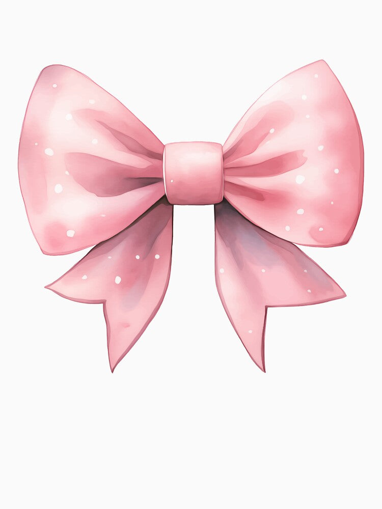 Pink Coquette Watercolor Bow Feminine Ribbon Aesthetic Art by sunnivamla