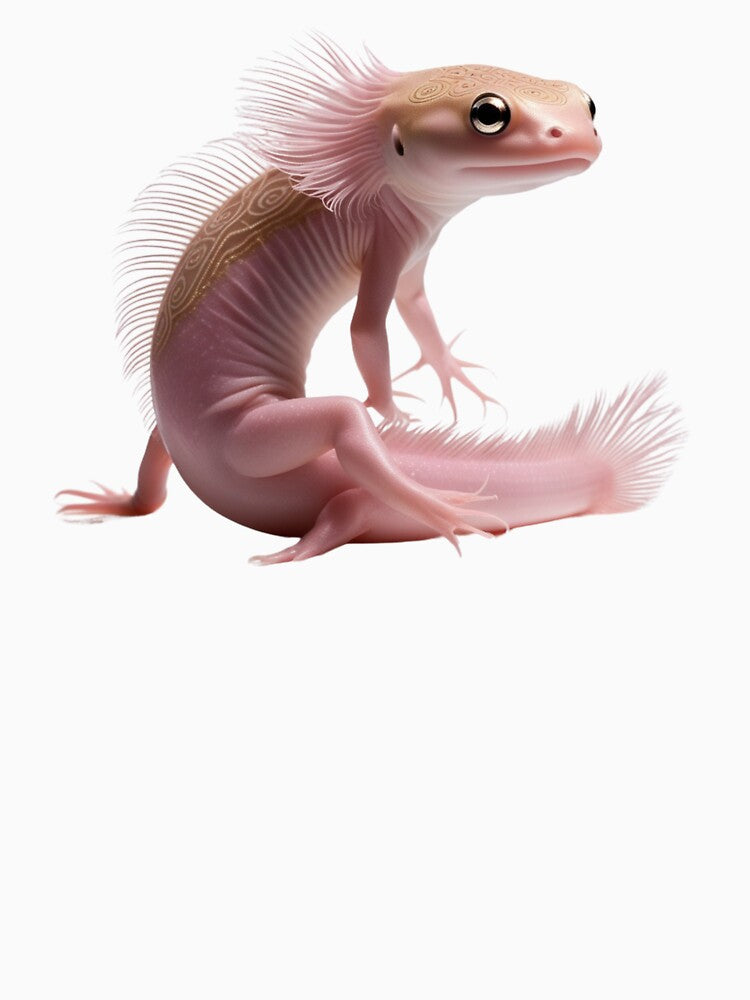 Beautiful pink axolotl. by AlinaMalina24