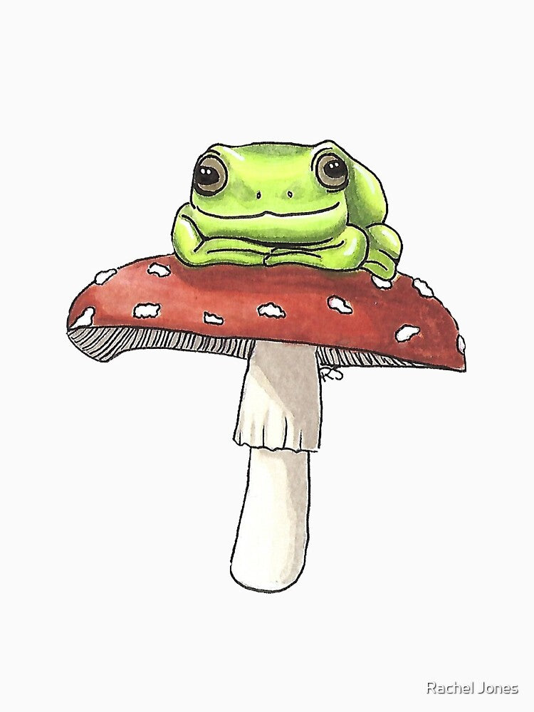 Frog on a Mushroom by rachelljjones