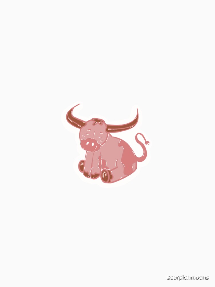 pink highland cow by scorpionmoons