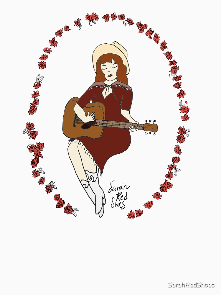 Cowgirl country singer pinup by SarahRedShoes