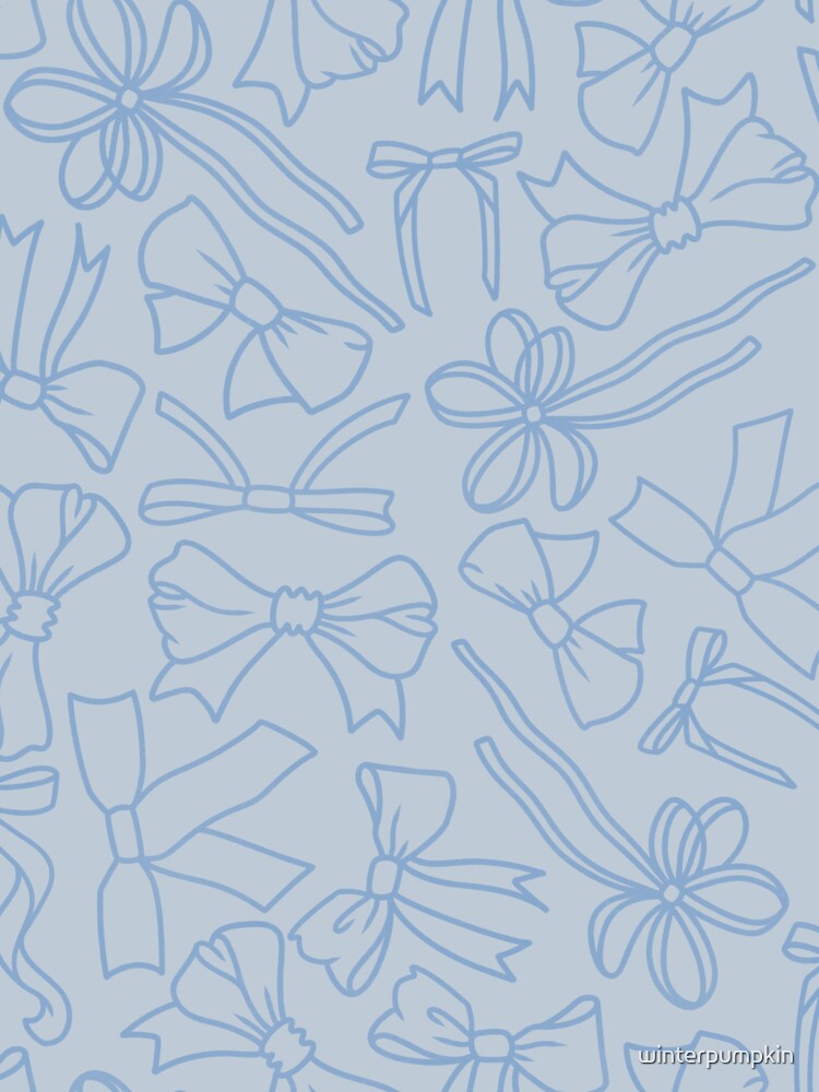 Cute Blue Bows and Ribbons Pattern by winterpumpkin