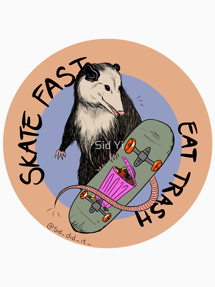Skate Fast Eat Trash by Sid Yi