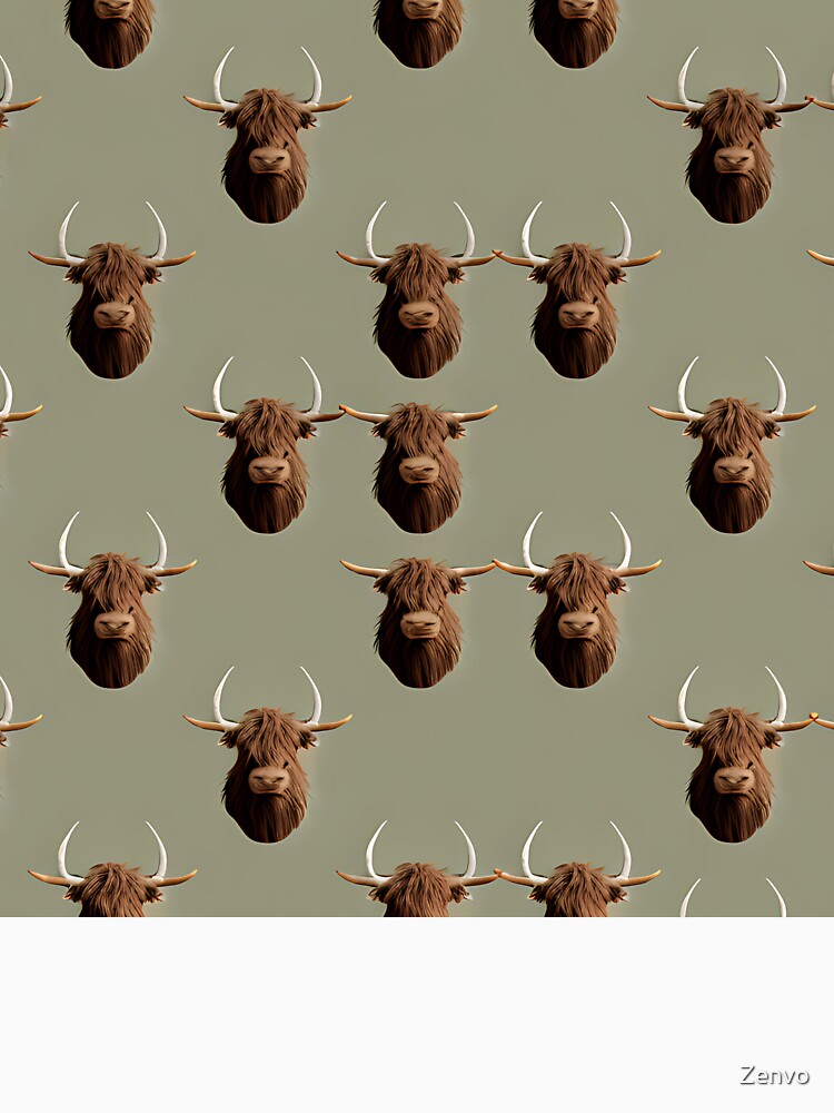 Highland Cow Heads by Zenvo