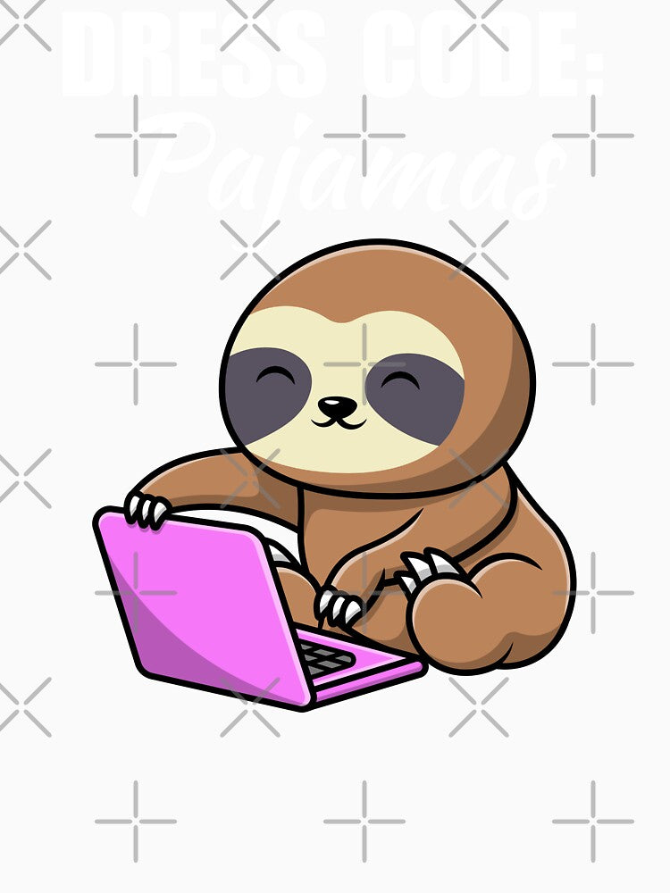 Dress code pajamas, funny freelancer, work from home or wfh saying or quote, online remote work by NBSStore